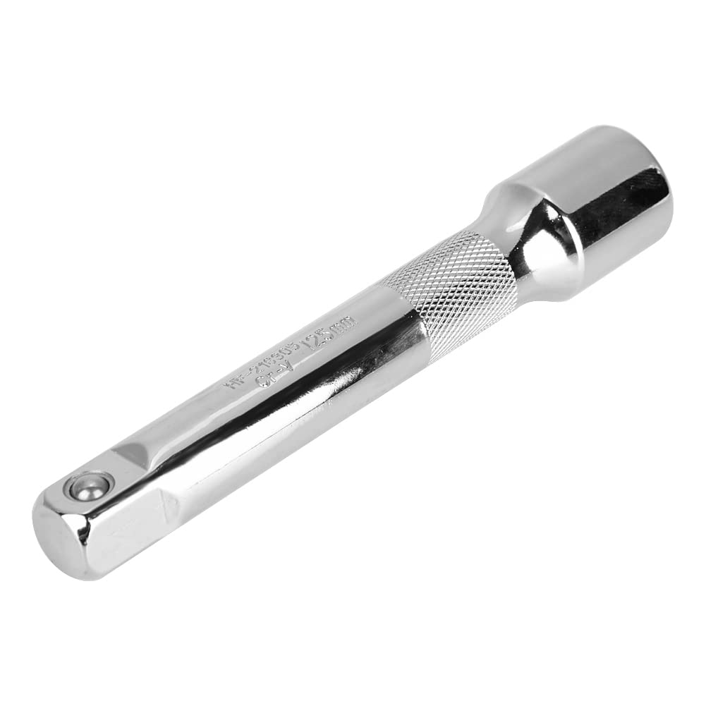 steel 1/2 inch extra long extension rod drive for socket wrench ratchet handle (medium) for extension square drive 1/2 "120mm long extension rod extra long extension