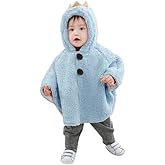 XGOPTS Toddler Baby Poncho Coat Cute Fleece Hoodie Cloak Jacket Coat Winter Car Seat Jacket Outwear for 1-3 Year Boys Girls
