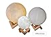 3D Moon Lamp By VUUR: LED Light Home Decoration, Unique Design For Bedroom, Office, Living Room, For Parties, Dimmable, Lunar Bedside Night Light For Children, with Wooden Stand, USB Rechargeable