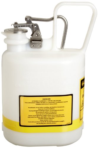 Justrite, 12162, Type I Safety Can, 1 Gal, White, 12-3/4" H