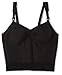 Exquisite Form womens Back Close Longline Bra, Black, 42DD US