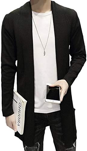 モノア ロング カーディガン メンズ ファッション 長袖 ロング丈 前開き ニット カーデ ガウン コート