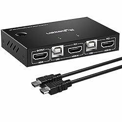 2 Ports KVM Switch HDMI, USB HDMI Switches for 2