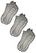 RATIVE Anti Slip Non Skid Barre Yoga Pilates Hospital Ankle Socks with grips for Adults Men Women (Large, 3-pairs/grey)