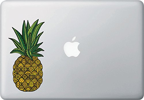 Yadda-Yadda Design Co. Patterned Pineapple - Vinyl Macbook Laptop Decal Sticker 2015 (SIZE & COLOR CHOICES) (MEDIUM, 3.25