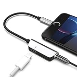 Adapter Charger for iPhone Headphone Adaptor Charger Cable 3.5mm Aux Headphone Jack Adaptor Headset AUX Audio Compatible for iPhone X/8 Plus/7 Plus/XS/XR/XS Max Support Listen Music and Charge iOS 12