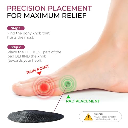 Welnove Unisex Metatarsal Pad-Leather Forefoot Pad Provides Metatarsal Support-Soft Insoles for Metatarsalgia and Morton's Neuroma-Shoe Friendly(S)