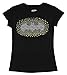 DC Super Hero Girls Batgirl Gold Star Shirt (XS 4/5, Black & Gold)