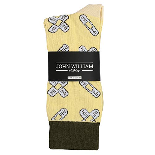 Cool Socks For Men: Mens Funny Dress Socks: Novelty Crazy & Funky Colorful Sock: Bandaid Health