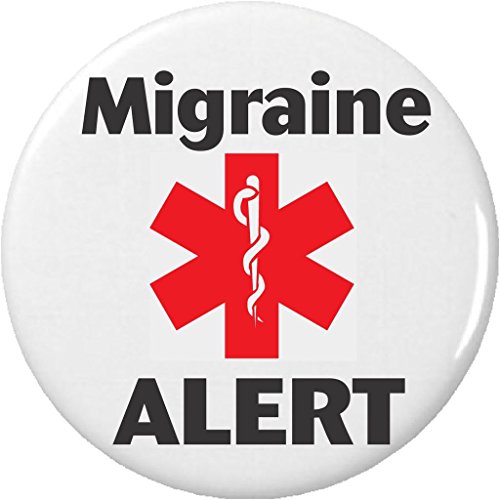 Migraine Alert 1.25' Pinback Button Pin Medical Headache