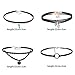 Sunflower Choker Necklaces Black Velvet Lace Adjustable Tattoo for Women Girls Teens(8 pieces)