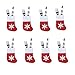 OULII Christmas Sock Gift Bags Snowflake Tableware Holders Candy Pouch Pack 12pcs