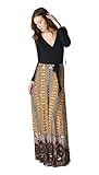 On Trend Women's 3/4 Sleeve Paris Fall Bohemian Long Maxi Dress