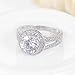 FENDINA 925 Sterling Silver Round Split Shank Bridal Engagement Rings for Women
