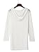 Choies Women's Acrylic V-Neck Hooded Long Sleeve Loose Sweater