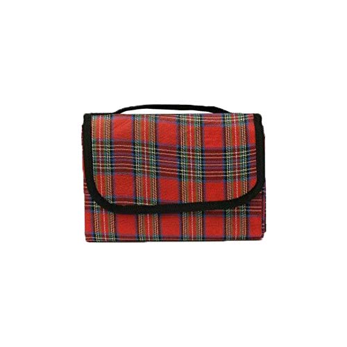 Picnic Blanket Mat 200cm XL Waterproof Fleece Camping Outdoor Beach Festival Rug (red)