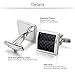 Jstyle Carbon Fiber Cufflinks for Men Shirt Unique Business Wedding 2 Pairs