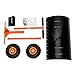 Ohuhu Adjustable Wheeled Snow Shovel Pusher, Rolling Snow Plow Shovels Snow Removal Tool