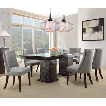 Dining Room Tables Chicago Homelegance Chicago 7 Piece Pedestal Dining Room Set In Deep Espresso
