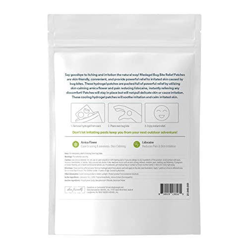 Medagel Bug Bite Relief Patch Hydrating Hydrogel Patches with Arnica