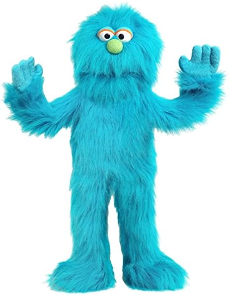 blue monster hand puppet