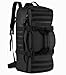Tactical MOLLE Multifunctional Travel Bag with Padded Backpack Shoulder Straps Duffel Duffle Bag(Black)