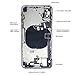 Cell4Less Back Housing Assembly Metal Frame w/Back Glass - Sim Card Tray and Camera Frame and Lens for iPhone X NO Logo (White)