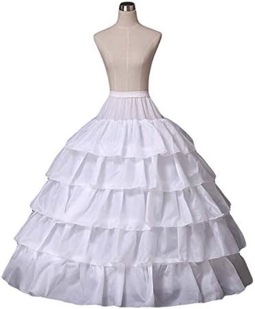Verabeauty Petticoat Skirt for Women Puffy Ball Gown Slip Crinoline Underskirt White