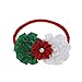 Miuion Baby Girl Nylon Christmas Headbands/Green Red White Sequin Bowknot - Pack of 3 (Satin Flower Set)