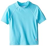 i play. Baby Short Sleeve Rashguard Shirt, Aqua, 18 Months