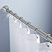 Amazer Shower Curtain Rod 42-72 inches Adjustable Shower Rod Tension Spring Curtain Rod No Drill for Bathroom Bedroom Study Window Closet Doorway, Dark Chrome