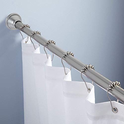 Amazer Chrome Shower Curtain Rod 4272 inches Adjustable Shower Rod