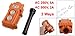 Uxcell a12060500ux0973 2 Ways Hoist Crane Push Button Switch, 250V, 5 Amp, 500V, 2 Amp, Orange