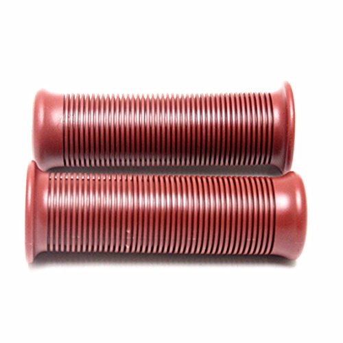 E-Bro 7/8" Motorcycle Rubber Hand Grips Handlebar (Brown) - Thumbnail 2