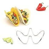 Taco Holder, Taco Stand, Taco Rack, Premium 18/8 Stainless Steel, Taco Shell Holders Hold 2 Tacos, Set of 2 