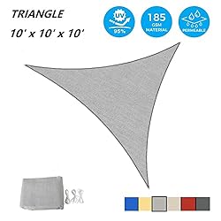 AsterOutdoor Sun Shade Sail Triangle 10' x 10' x