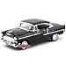 Motormax 1955 Chevy Bel Air Coupe 1/18 Scale Diecast Model Car Green and White