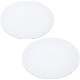Retisee 2 Pcs 11.5'' Diameter Round Lamp Shade Diffuser | with 3/8" Center Hole, White Acrylic Disc Lamp Diffuser for Drum Style Lampshades Pendants Softening Light