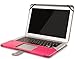 MOSISO MacBook Air 13 inch Case, Premium PU Leather Book Folio Protective Stand Cover Sleeve Compatible with MacBook Air 13 inch A1466 / A1369 (Older Version Release 2010-2017), Rose Red