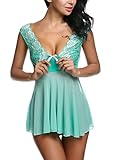 Avidlove Lace Babydoll Lingerie Mesh Chemises Sexy Outfits Nightwear and G-string