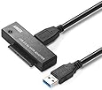Anker USB 3.0 auf SATA Adapter / Konverter Kabel UASP f&uuml;r 2.5 Zoll Festplatten Laufwerke HDD SSD [Netzteil nicht im Lieferumfang]