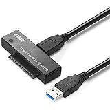 Anker USB 3.0 auf SATA Adapter / Konverter Kabel UASP f&uuml;r 2.5 Zoll Festplatten Laufwerke HDD SSD [Netzteil nicht im Lieferumfang]