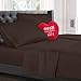 Nestl Queen Sheet Set - Luxury 1800 Ultra-Soft Microfiber Bed Sheets - Double Brushed - Deep Pockets - Easy Fit - 4 Piece Set - Bedding Sheets & Pillowcases (Queen, Chocolate Brown)