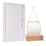 FOXKEY Creative Stylish Desktop Drops Storm Glass Crafts Weather bottle Forecast Bottle Barometer (Mini-612)