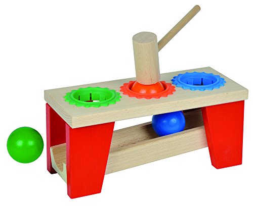 Eichhorn 100027244 - Klopfbank aus Holz, enthält: Hammer, 3x Kugeln, 5-tlg., 10,5x24x11cm, FSC 100% Zertifiziertes… – Bild 6