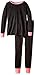Fruit of the Loom Girls' Big Performance Thermal Underwear Set, Leopard Print, 14/16