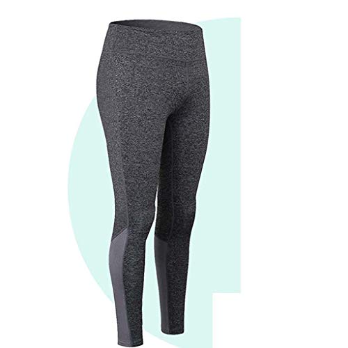 FKSESG Leggings Women's Fitness Yoga Pants Reflective Strip Night Running Fast-Drying Pants Gray - Thumbnail 4