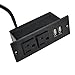 UL Listed Recessed Professional Desktop Power Grommet Data Hub Outlets, 2-Socket Dual USB Port&10 FT Power Cord (2 outlets Dual USB)