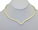 New Shiny Gold Notched Choker Collar Necklace Wire Average Size (CV13)