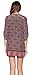 Women Bohemian Neck Tie Floral Print Ethnic Style Shift Dress (Large, Pattern 3)